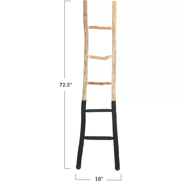 Creative CoOp Decorative Wood Ladder Dipped Dcor Black ampamp Natural