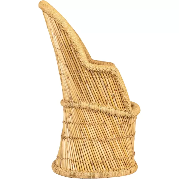 Creative CoOp Handwoven Bamboo ampamp Rope Chair Beige
