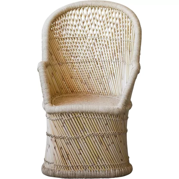 Creative CoOp Handwoven Bamboo ampamp Rope Chair Beige