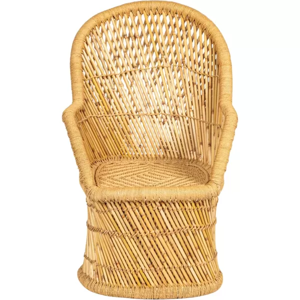 Creative CoOp Handwoven Bamboo ampamp Rope Chair Beige