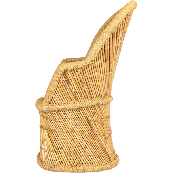 Creative CoOp Handwoven Bamboo ampamp Rope Chair Beige