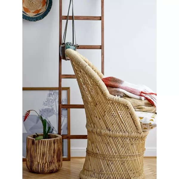 Creative CoOp Handwoven Bamboo ampamp Rope Chair Beige