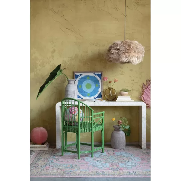 Creative CoOp MDF and Mother of Pearl Waterfall Console Table 60quot L x 14quot W x 31quot H White