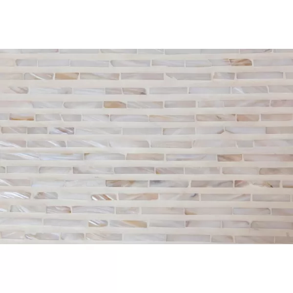 Creative CoOp MDF and Mother of Pearl Waterfall Console Table 60quot L x 14quot W x 31quot H White