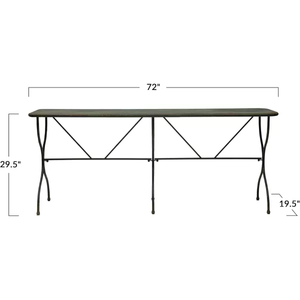 Creative CoOp Metal Green KD Table