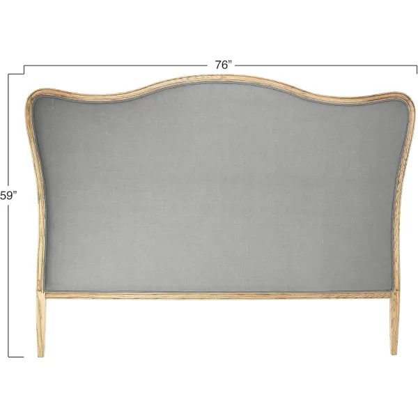 Creative CoOp Oak ampamp Linen King Size HeadboardGray