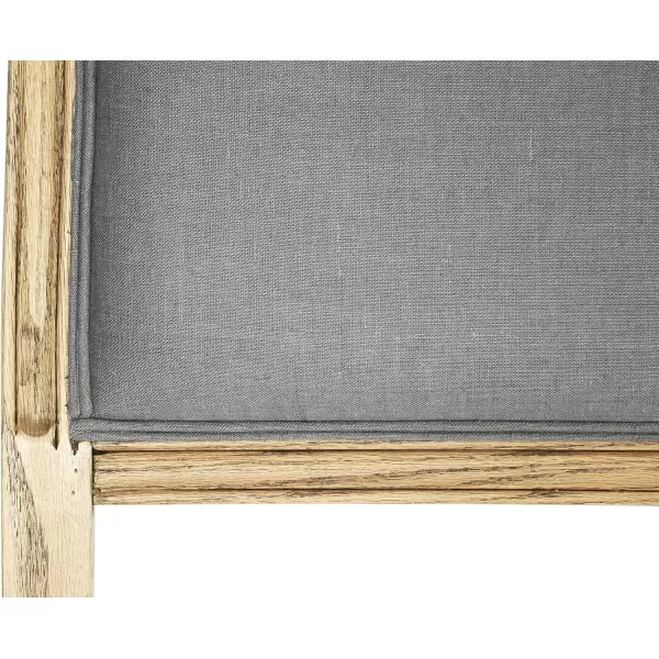 Creative CoOp Oak ampamp Linen King Size HeadboardGray
