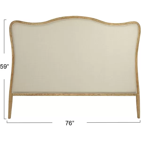 Creative CoOp Oak ampamp Linen King Size HeadboardNatural