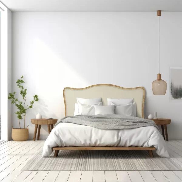 Creative CoOp Oak ampamp Linen King Size HeadboardNatural