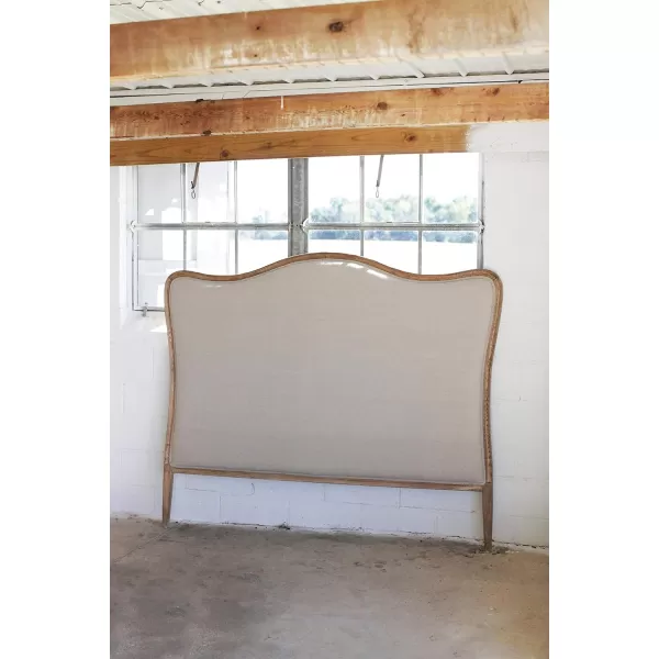 Creative CoOp Oak ampamp Linen King Size HeadboardNatural