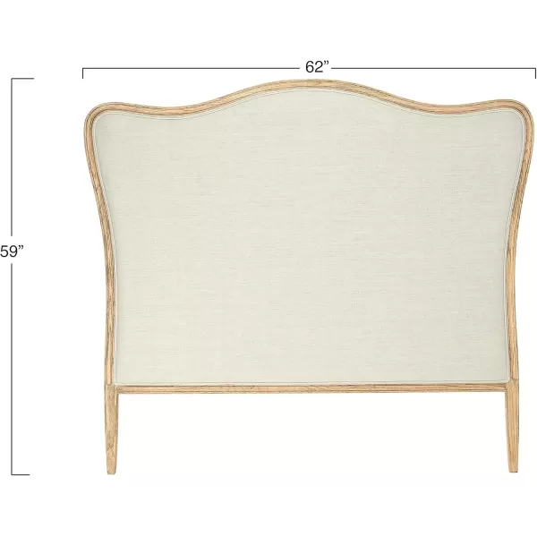 Creative CoOp Oak ampamp Linen King Size HeadboardNatural