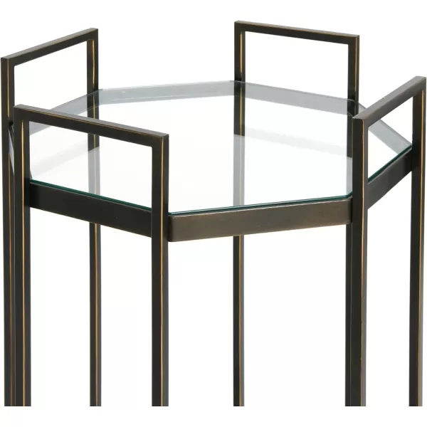 Creative CoOp Octagon Black Metal Bar cart