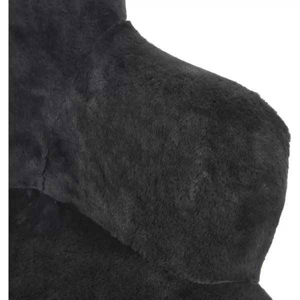 Creative CoOp Plush Wingback Chair WhiteDark Grey