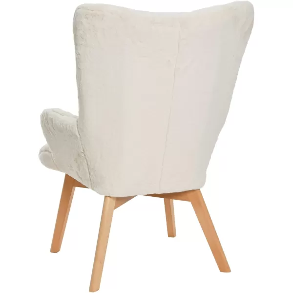 Creative CoOp Plush Wingback Chair WhiteWhite