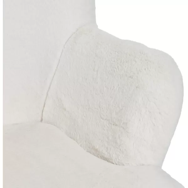 Creative CoOp Plush Wingback Chair WhiteWhite