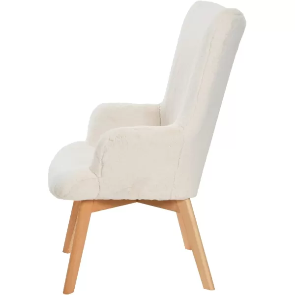Creative CoOp Plush Wingback Chair WhiteWhite