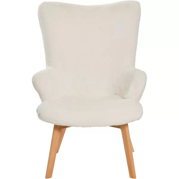 Creative CoOp Plush Wingback Chair WhiteWhite