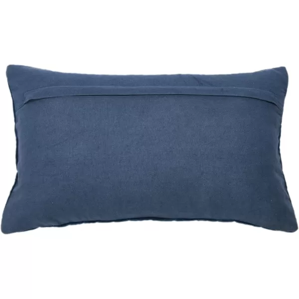 Creative CoOp Quilted Velvet Lumbar Pillow Cover 12quot x 20quot GreenBlue