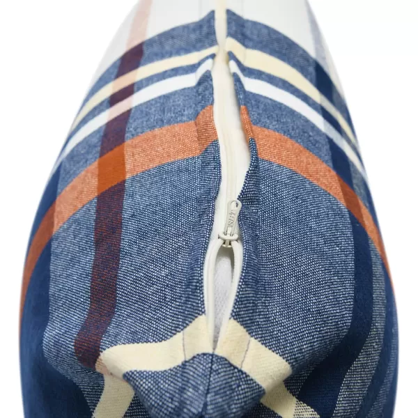 imageCreative CoOp Square Plaid Cotton Pillow Blue