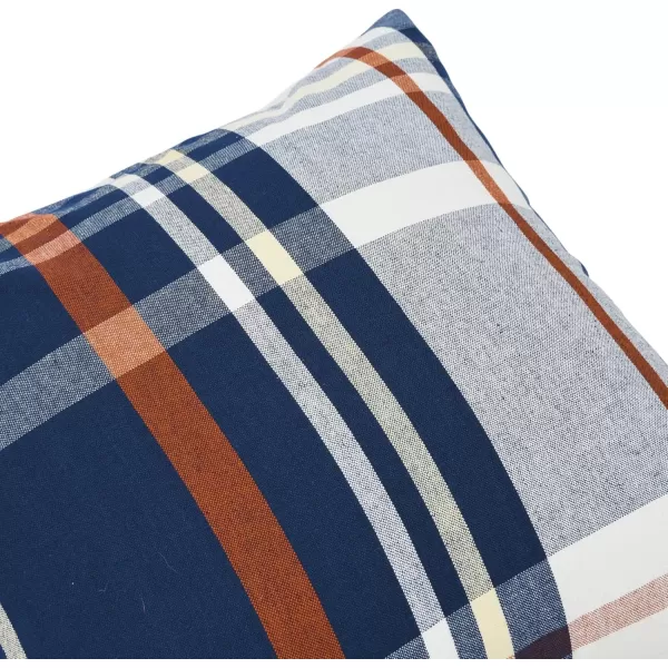 imageCreative CoOp Square Plaid Cotton Pillow Blue