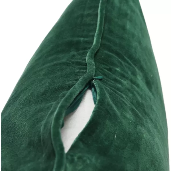 imageCreative CoOp Square Velvet Piping Green Pillow