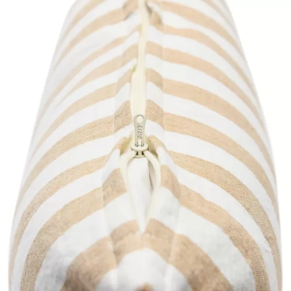 Creative CoOp Striped Cotton Grey Lumbar Pillow 20quot L x 12quot WBeige