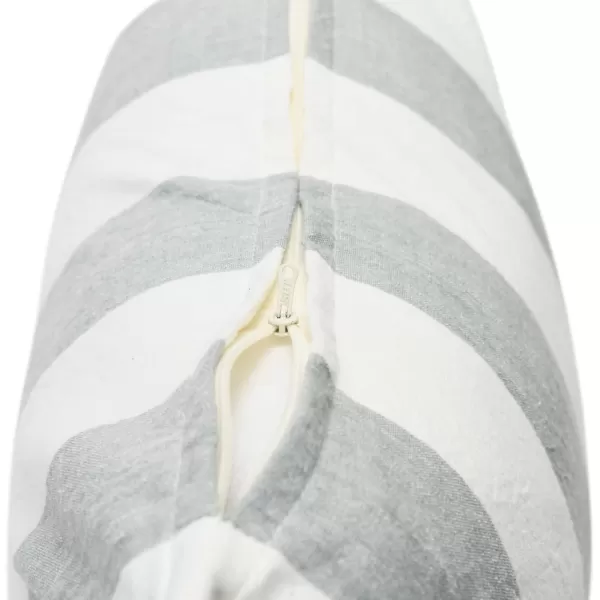 Creative CoOp Striped Cotton Grey Lumbar Pillow 20quot L x 12quot WGray