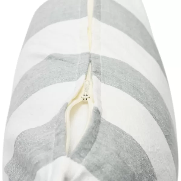 Creative CoOp Striped Cotton Grey Lumbar Pillow 20quot L x 12quot WGray