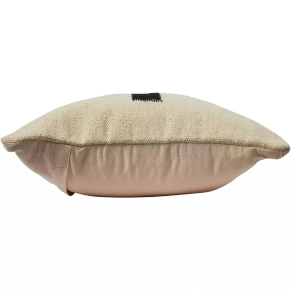 imageCreative CoOp Swiss Cross Cotton Wool Throw Pillow Brown and CreamCream and Black