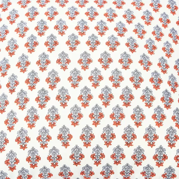 imageCreative CoOp Vintage Inspired Floral Block Pattern Square Cotton Decorative Throw Pillow Black ampamp WhiteRed  Cream