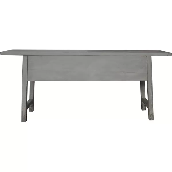 Creative CoOp White Reclaimed Wood Console Table with Drawers Distressed