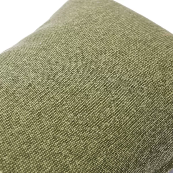 Creative CoOp Woven Canvas Lumbar Pillow Decorative Pillow 12quot x 20quot WheatGreen