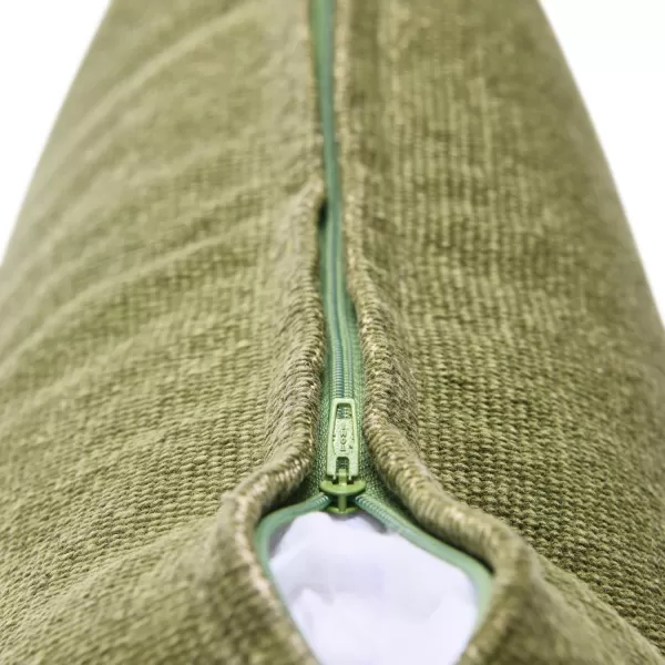 Creative CoOp Woven Canvas Lumbar Pillow Decorative Pillow 12quot x 20quot WheatGreen