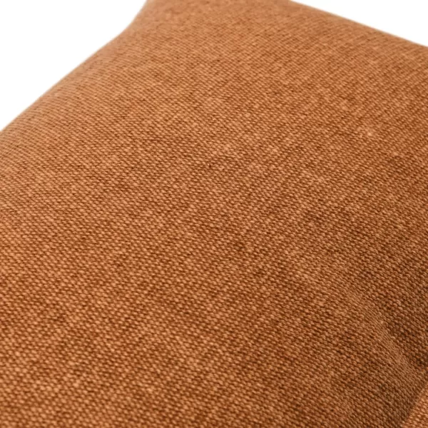 Creative CoOp Woven Canvas Lumbar Pillow Decorative Pillow 12quot x 20quot WheatRust