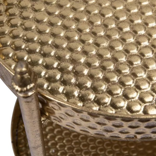 Metal Clover Shaped Bar Cart in GoldGold