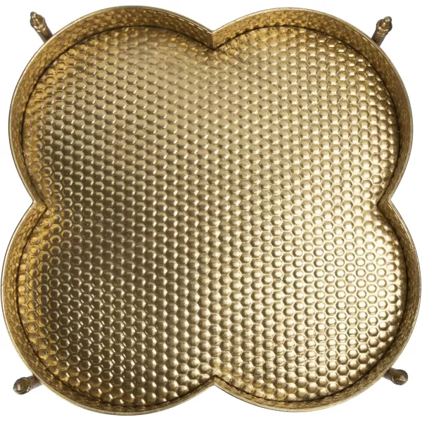Metal Clover Shaped Bar Cart in GoldGold