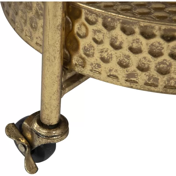 Metal Clover Shaped Bar Cart in GoldGold
