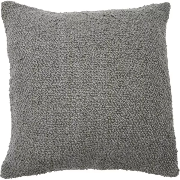 Creative CoOp 20quot Square Boucle Cotton Pillow Decorative Pillow Cover 20quot x 20quot GreyBlue