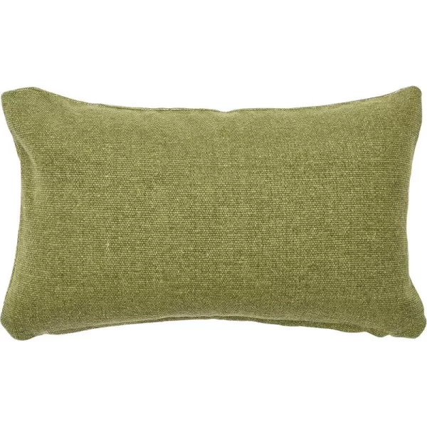 Creative CoOp 20quot Square Canvas Pillow Tassels Decorative Pillow Cover BeigeGreen
