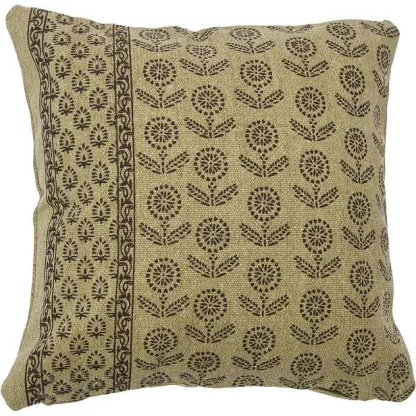 Creative CoOp 20quot Square Floral Fields Pillow Decorative Pillow 20quot x 20quot BlueBeige