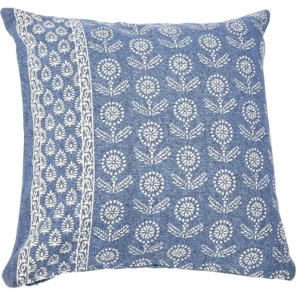 Creative CoOp 20quot Square Floral Fields Pillow Decorative Pillow 20quot x 20quot BlueBlue