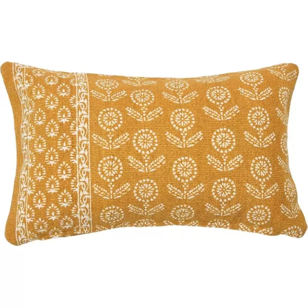 Creative CoOp 20quot Square Floral Fields Pillow Decorative Pillow 20quot x 20quot BlueYellow