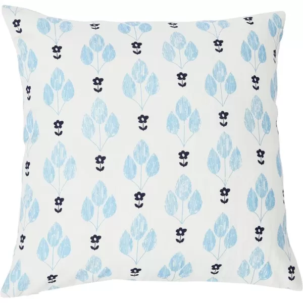 Creative CoOp 20quot Square Ivy Print Cotton Pillow Decorative Pillow Cover 20quot x 20quot RedWhiteLight BlueWhite
