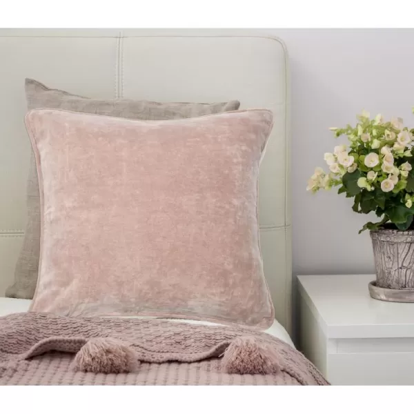 imageCreative CoOp 20quot Square Velvet Pillow CoverBlush
