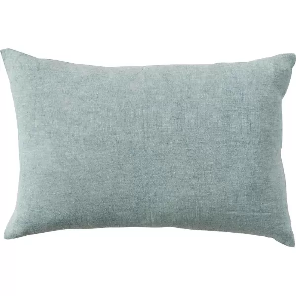 Creative CoOp 24 Inches Stonewashed Linen Lumbar Mint Pillow