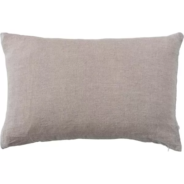 Creative CoOp 24 Inches Stonewashed Linen Lumbar Natural Pillow