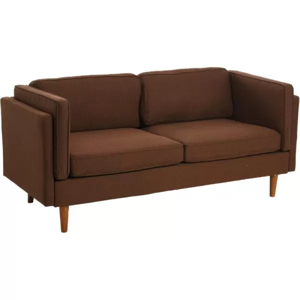 Creative CoOp Atley High Sided Sofas Vegan Cognac LeatherBrown