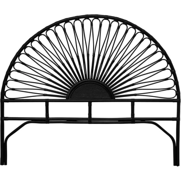 Creative CoOp Black Rattan Queen Size Headboard