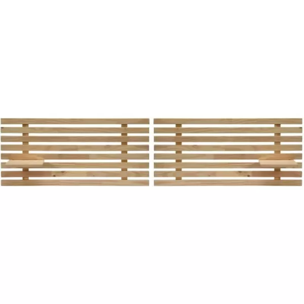 Creative CoOp Customizable Wood Set of 2 Panels Headboard 19quot L x 41quot W x 8quot H Light BrownLight Brown