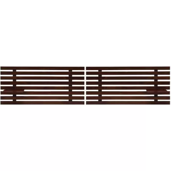 Creative CoOp Customizable Wood Set of 2 Panels Headboard 19quot L x 41quot W x 8quot H Light BrownWalnut Finish